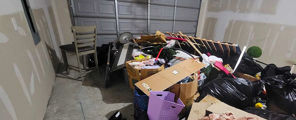 Garage full of assorted junk